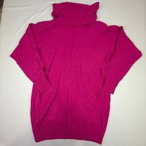 DD.SLOANE Vintage Pink Lambswool Blend Cowl Neck Tunic Sweater with Pockets